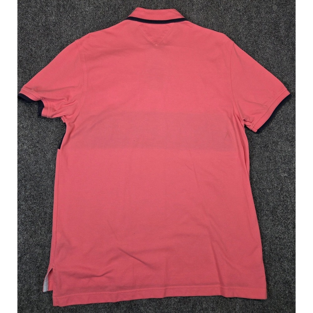 Tommy Hilfiger Polo Shirt Mens Medium Pink Embroidered USA - Picture 6 of 7